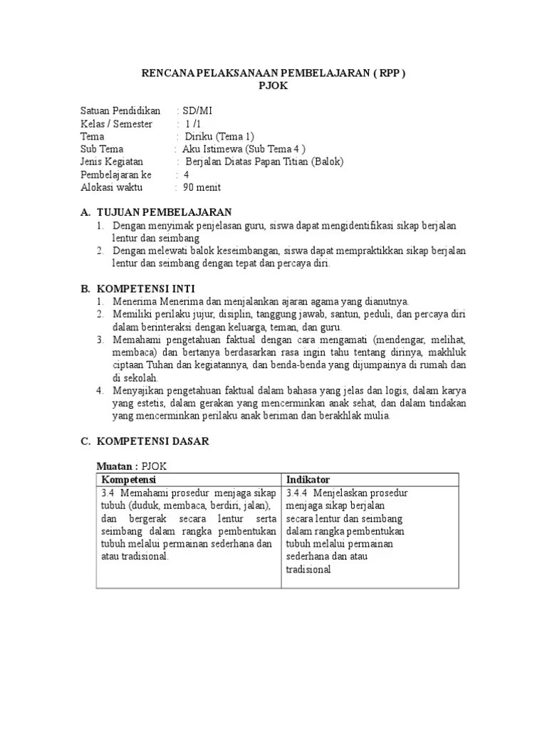 1.1.4.2 Berjalan Seimbang Di Atas Balok. | PDF