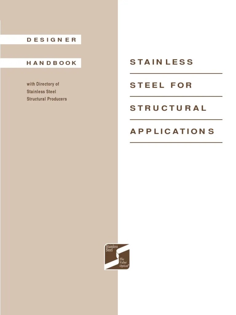 Stainless Steel Design Manual PDF Structural Steel Steel