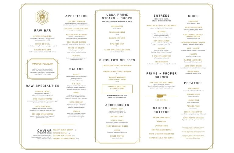 Prime + Proper Menu PDF Salad Foods