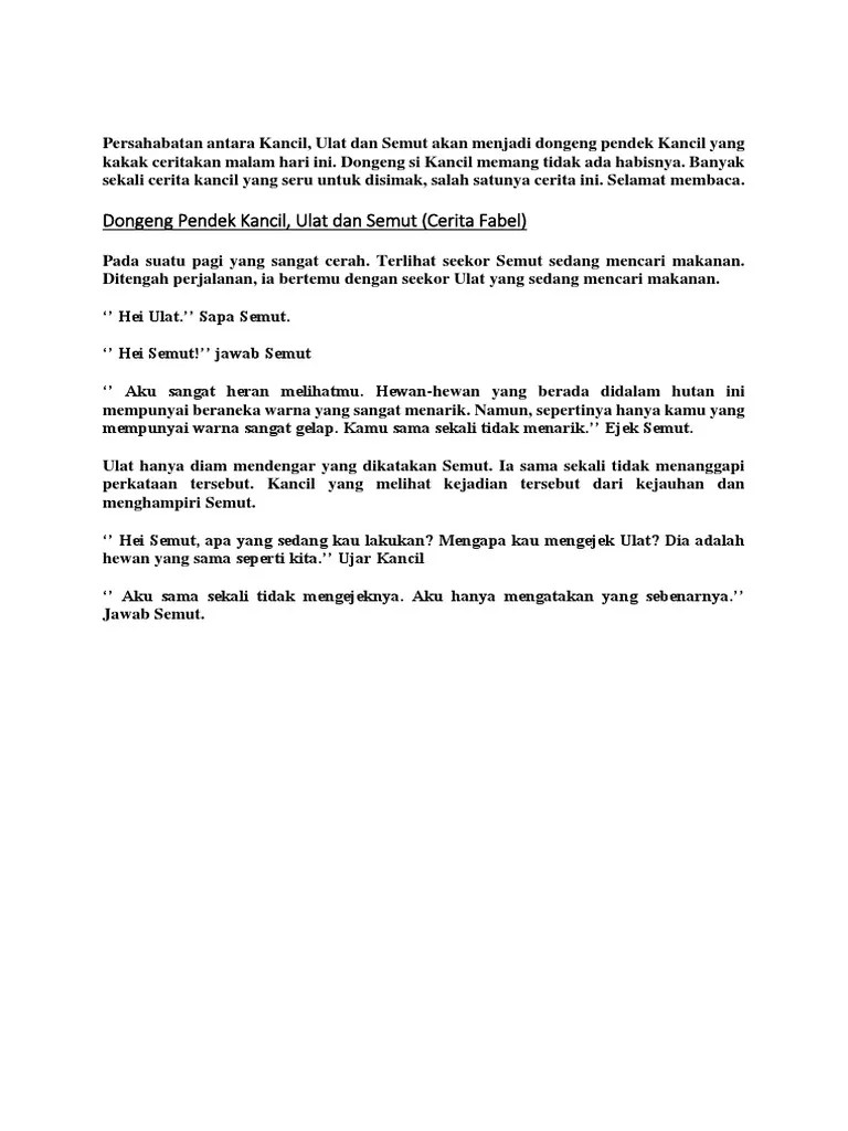 Persahabatan Antara Kancil | PDF