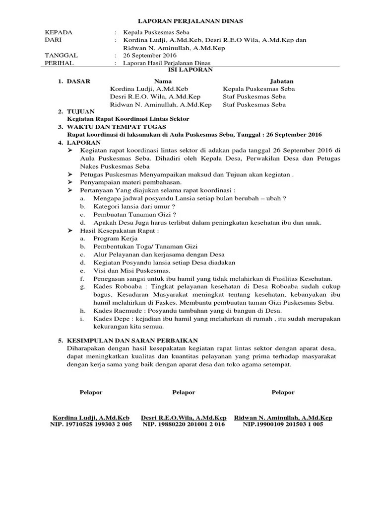 Contoh Laporan Kegiatan Kerjasama Sekolah