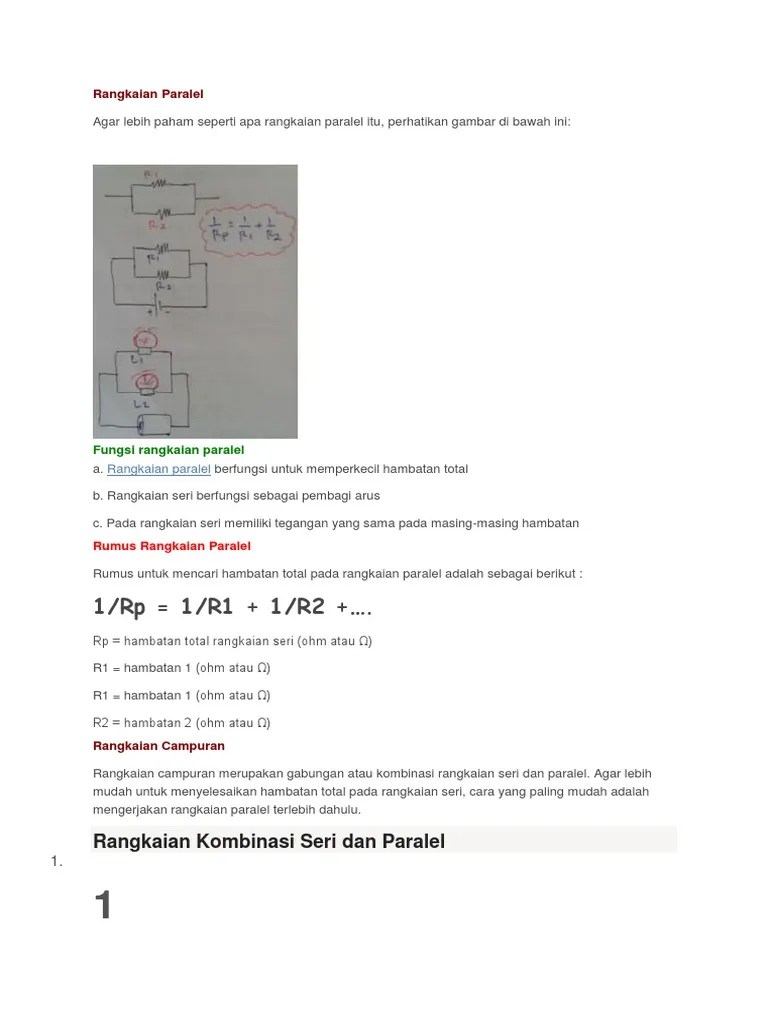 Rangkaian Paralel | PDF