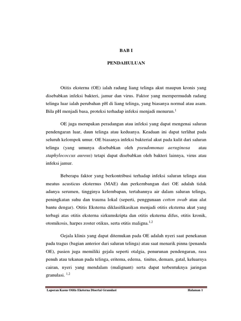 Otitis Ekster Dengan Granulasi