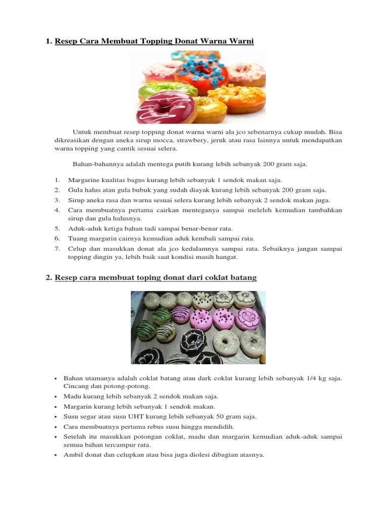 Resep Kue Kering Topping Warna Warni Berbagai Kue