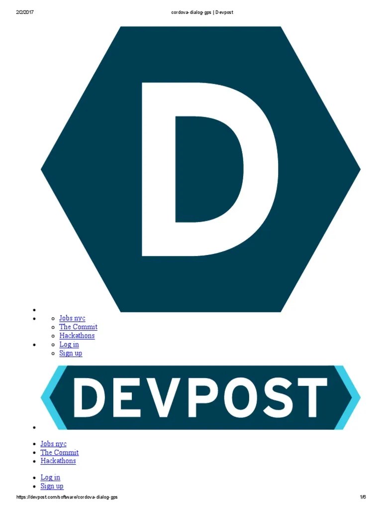 Cordova Dialog Gps Devpost PDF Android (Operating System