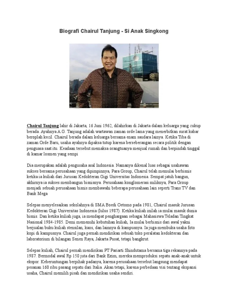 Biografi Chairul Tanjung | PDF