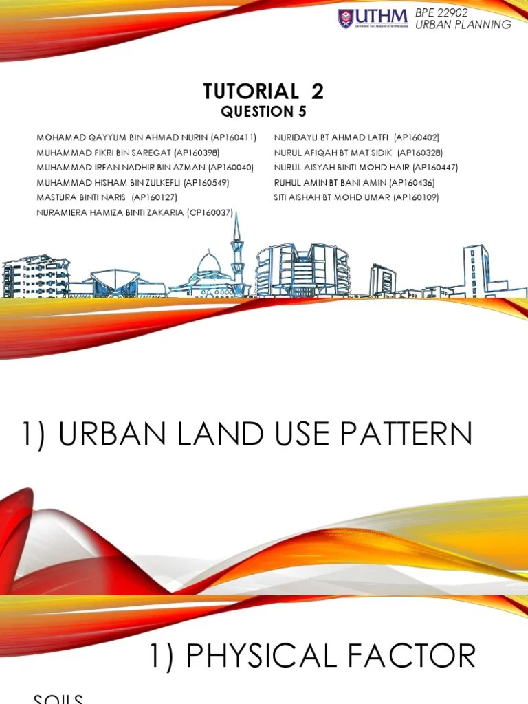Urban Land Use Pattern PDF Land Use Industries