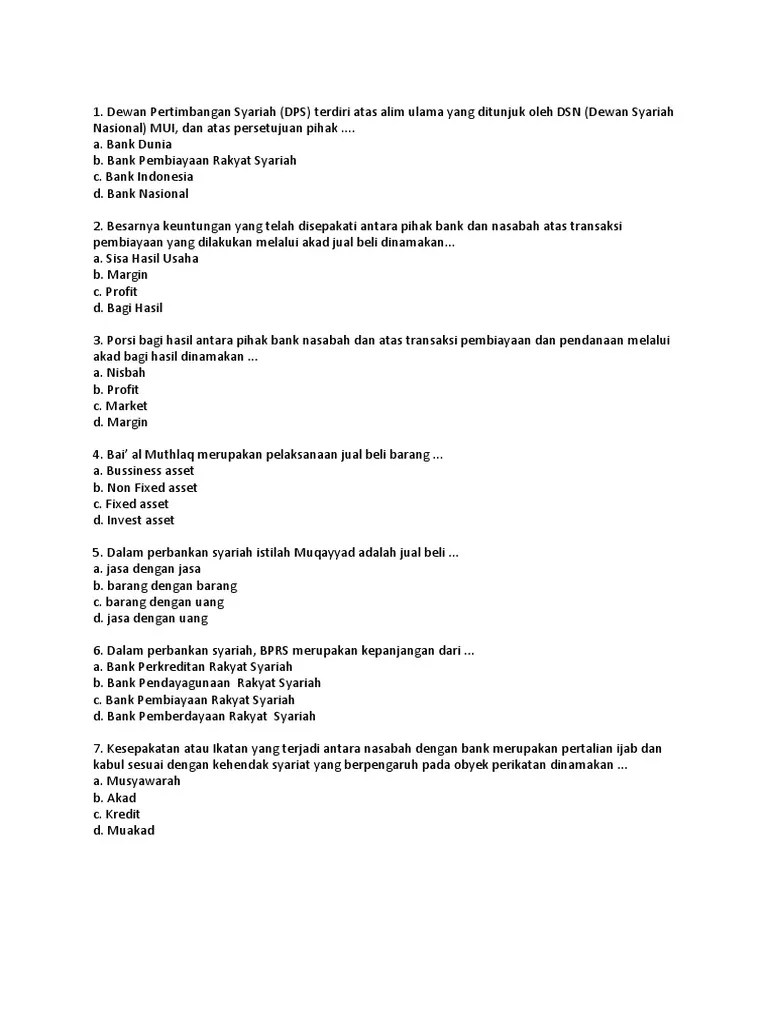 Soal Dan Jawaban Wadiah - Data Dikdasmen