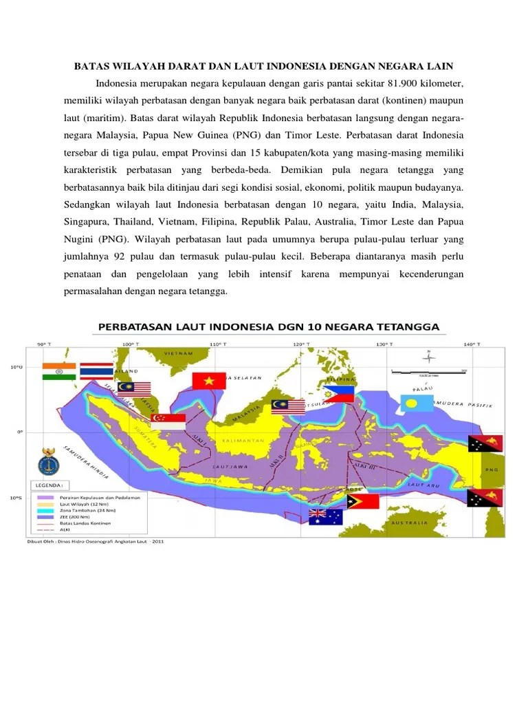 Pulau Di Indonesia Yang Bagian Utaranya Berbatasan Dengan