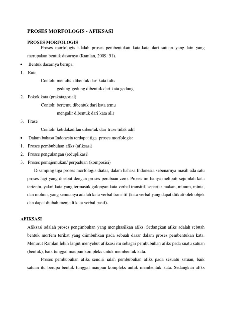 Proses Morfologis | PDF