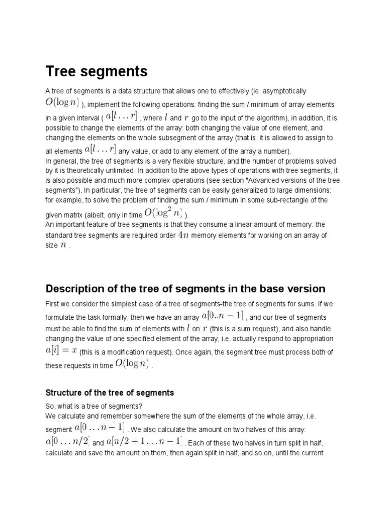A Detailed Explanation of Segment Trees Their Structure