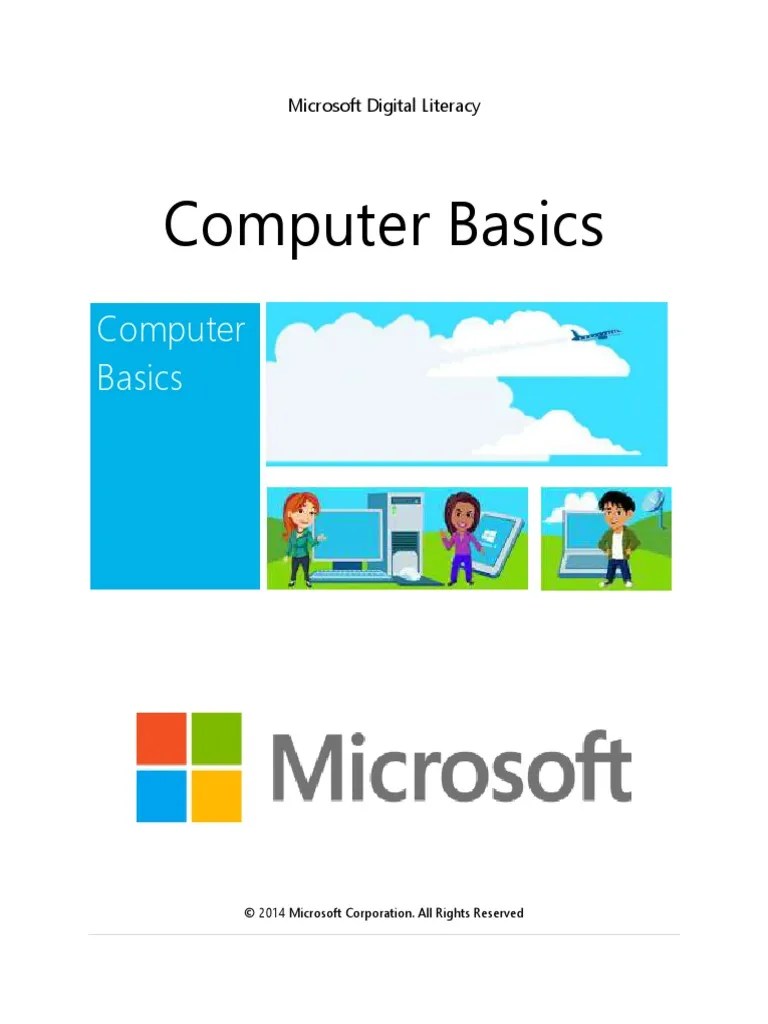 Microsoft Digital Literacy Course Computer Keyboard Tablet Computer