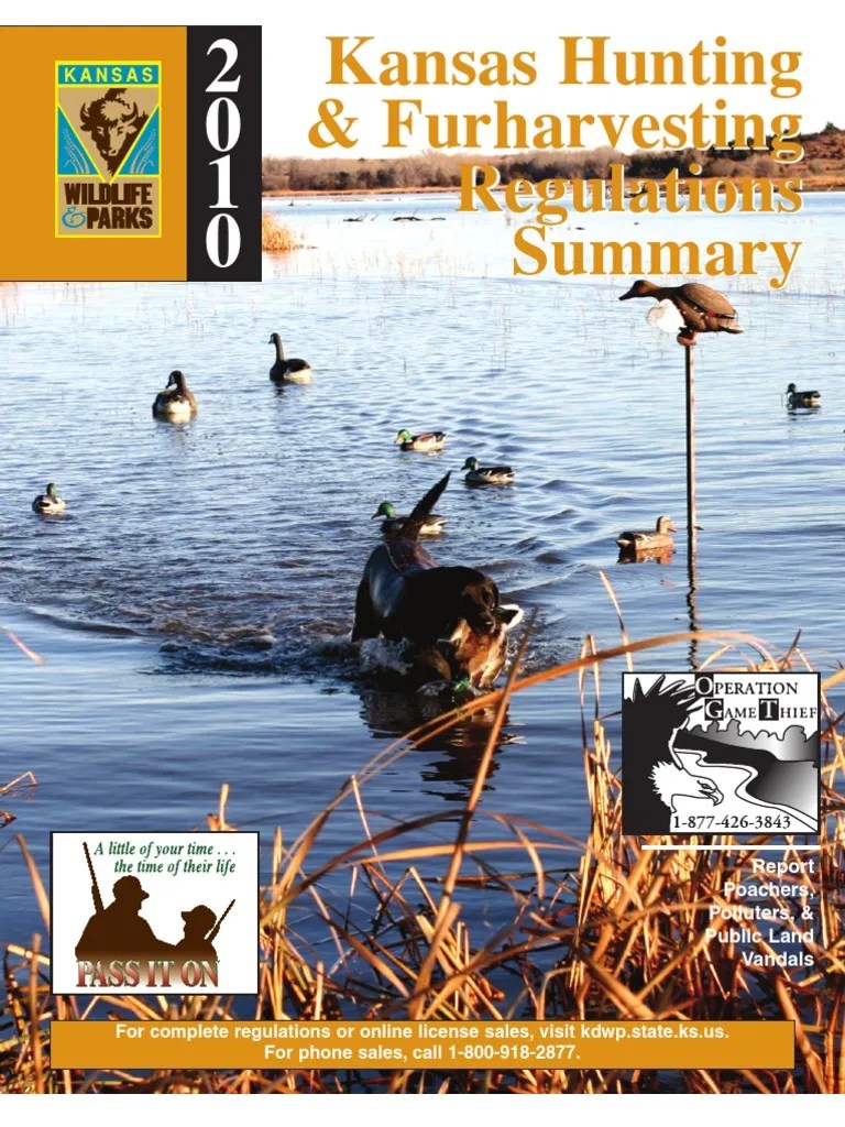 2010 Kansas Hunting Regulations PDF Kansas Hunting