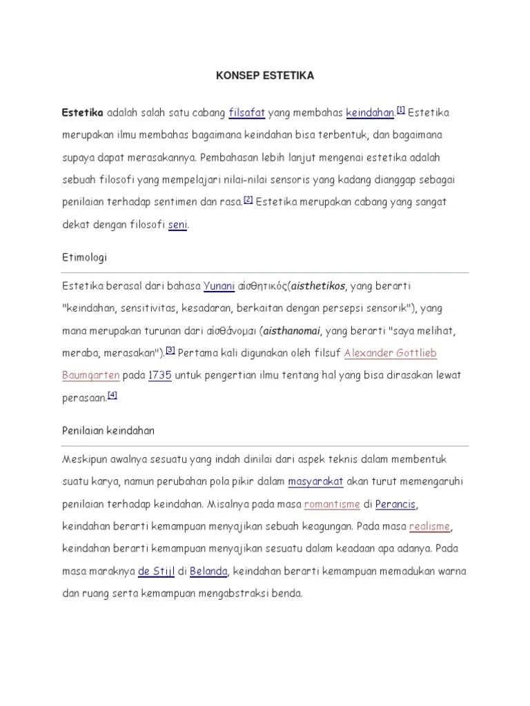 Konsep Estetika | PDF