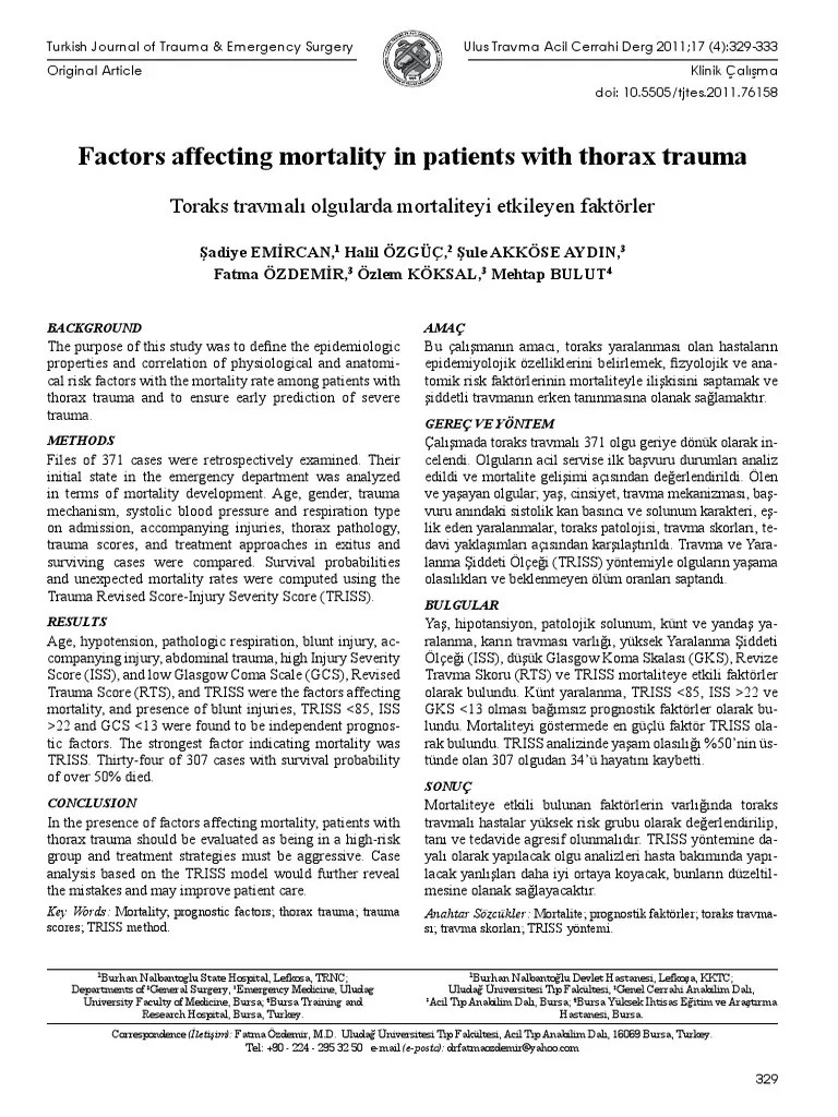 Jurnal Trauma Thorax Major Trauma Thorax