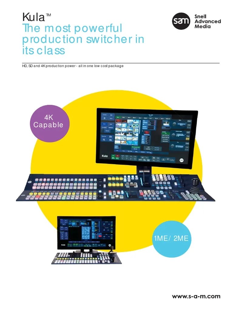 The Most Powerful Production Switcher in Its Class 4K Capable PDF Input/Output Modularity
