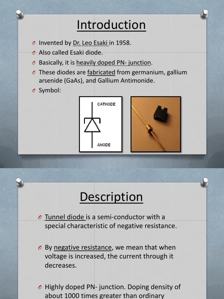 Tunnel Diode PDF Quantum Tunnelling Diode