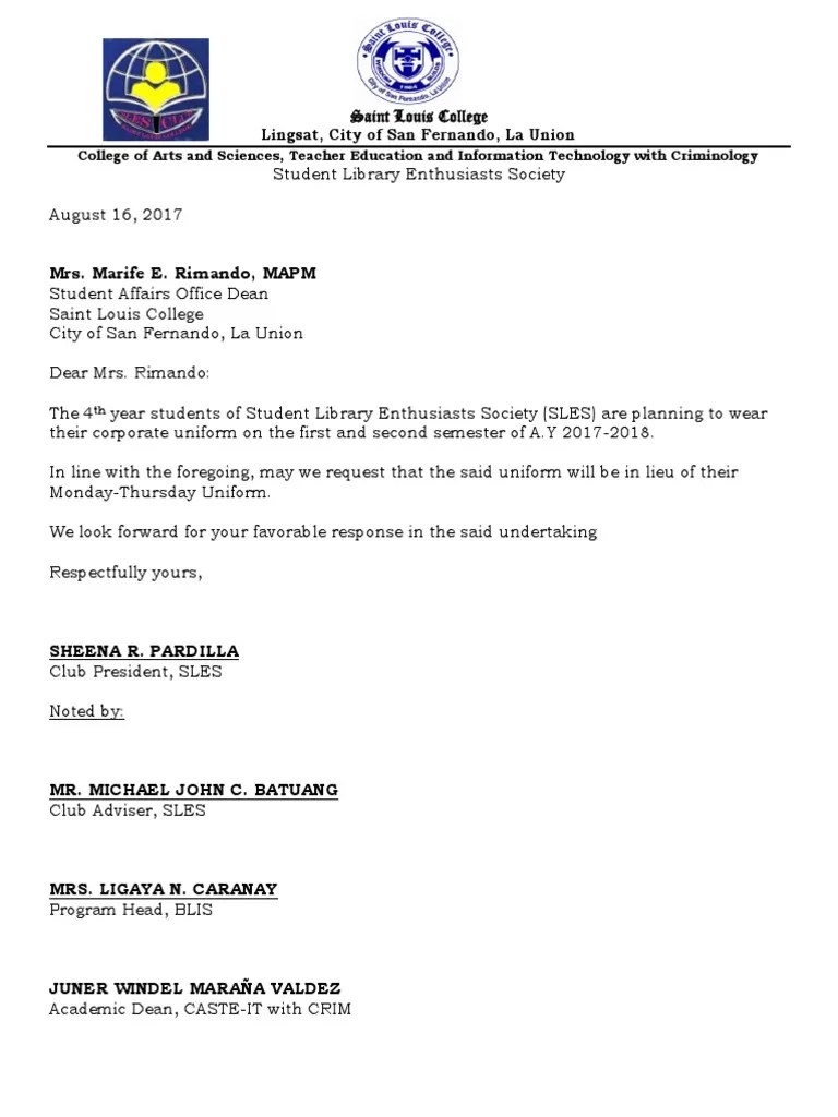 Exemption Letter