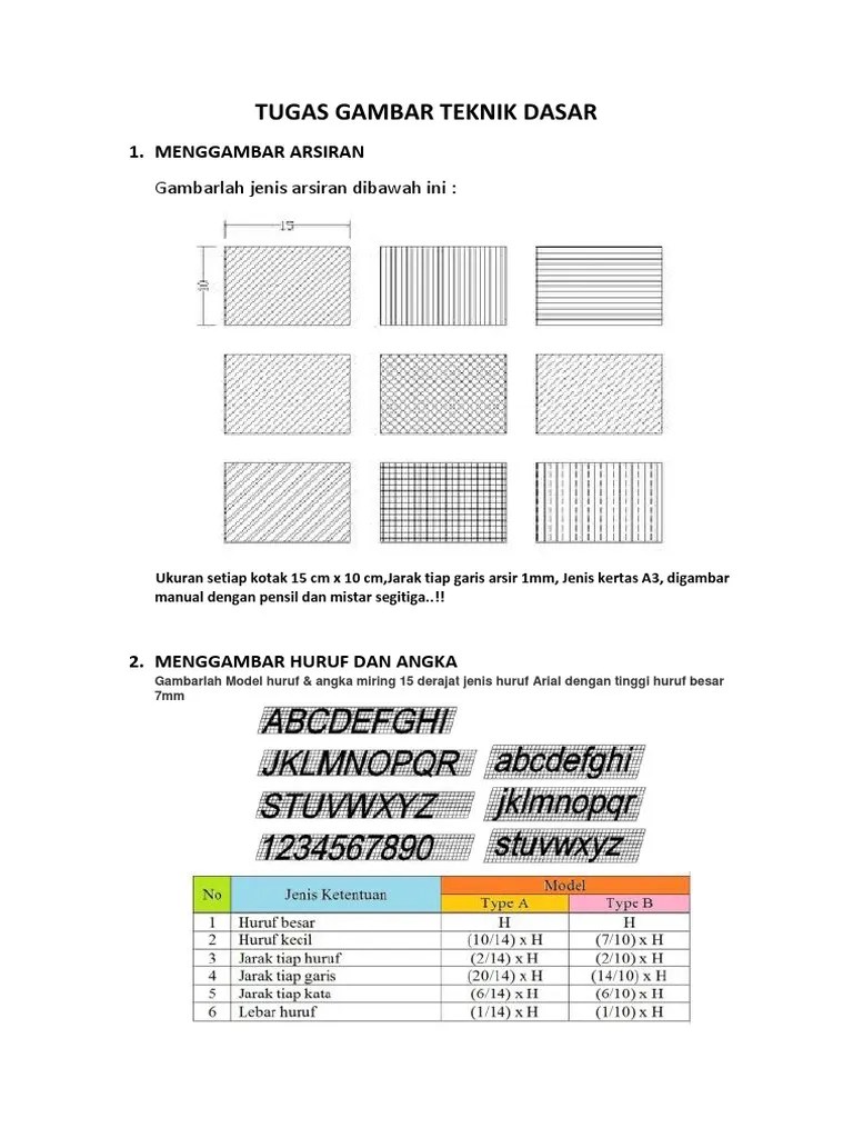 Tugas Gambar Teknik Dasar | PDF