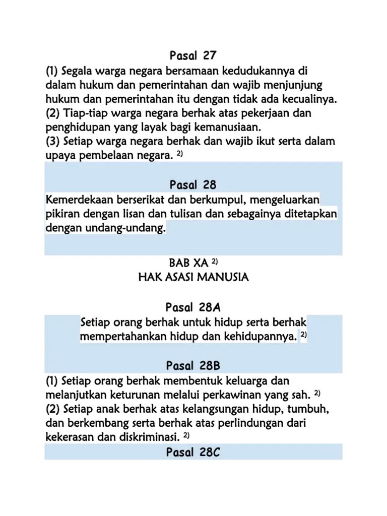 Hak Atas Pekerjaan Dan Penghidupan Yang Layak Bagi