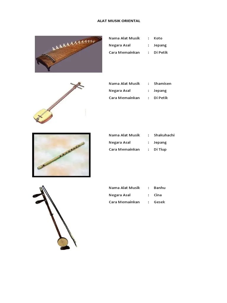 Alat Musik Oriental | PDF