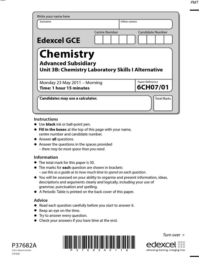 June 2011 QP Unit 3 Edexcel Chemistry ALevel PDF Acid Titration