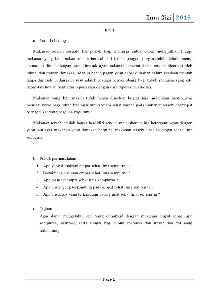 Makalah 4 Sehat 5 Sempurna | PDF