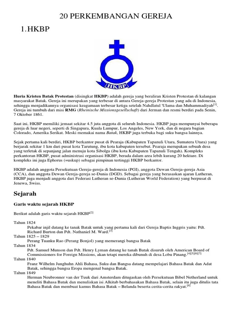 20 Perkembangan Gereja | PDF