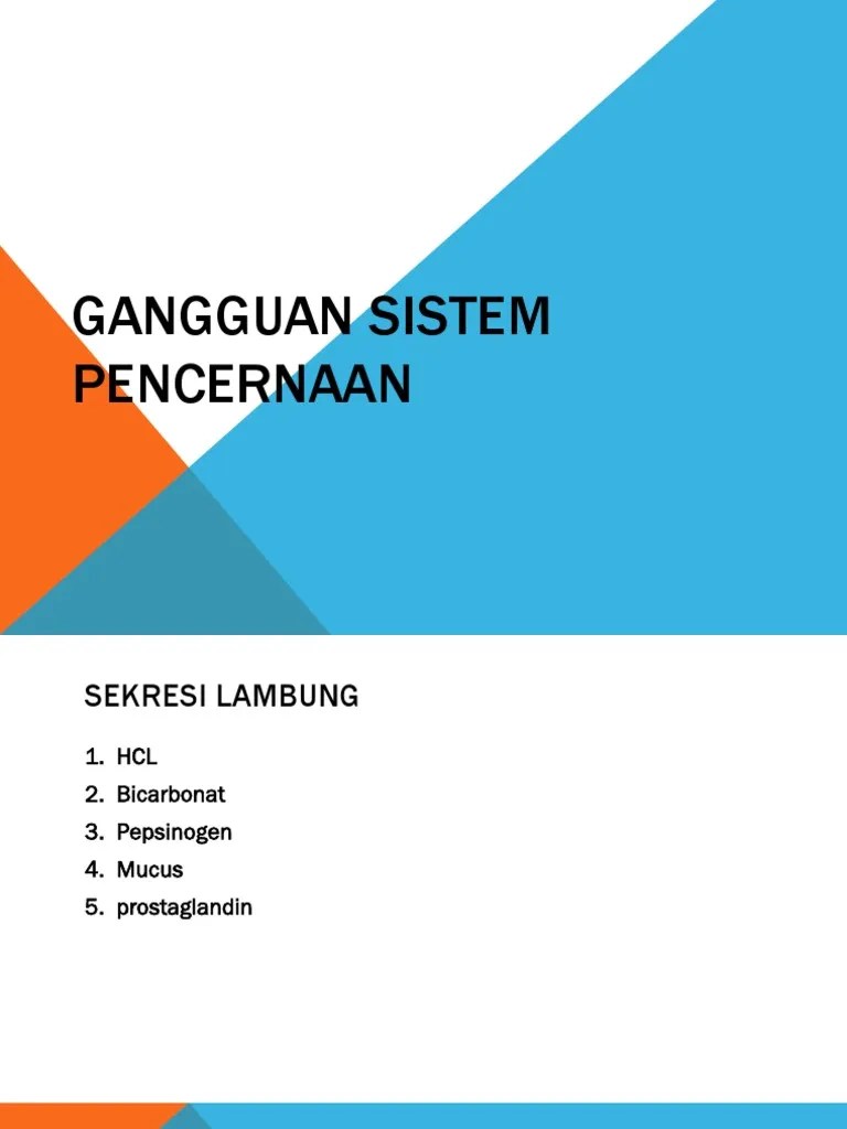 Gangguan Sistem Pencernaan Ppt