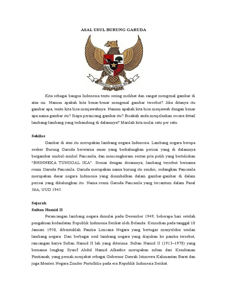 Asal Usul Burung Garuda