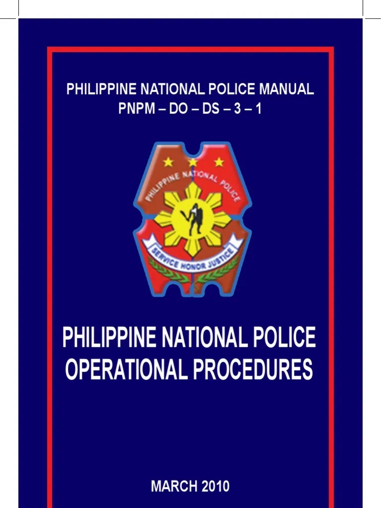 PNP Operations Manual 2010 Search Warrant