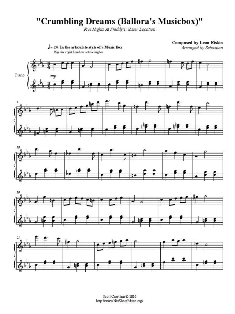 Five Nights at Freddys Sister Location Crumbling Dreams Balloras Musicbox Leisure