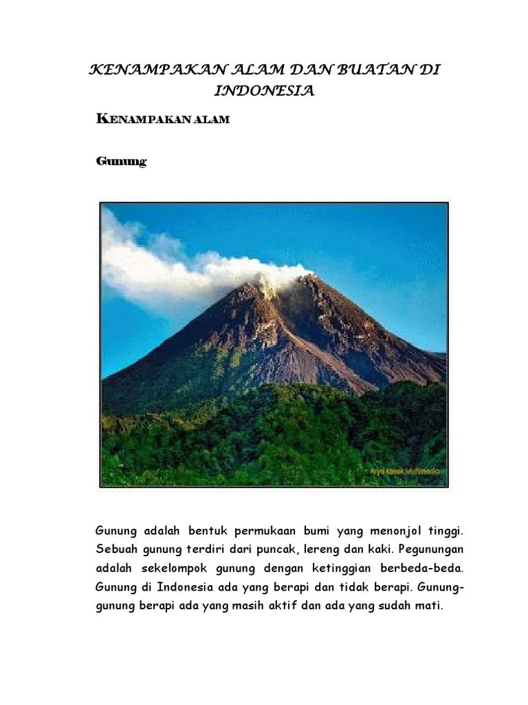 Kenampakan Alam Dan Buatan Di Indonesia | PDF