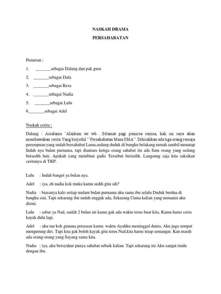Contoh Naskah Drama Persahabatan 7 Orang Paling Menarik – Berbagai Contoh