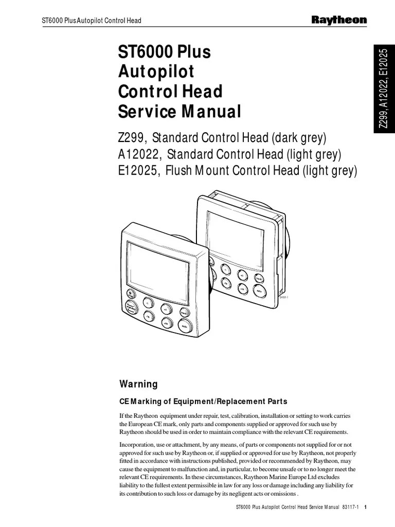 ST 6000 Plus Service Manual | Manufactured Goods | Electrical Engineering
