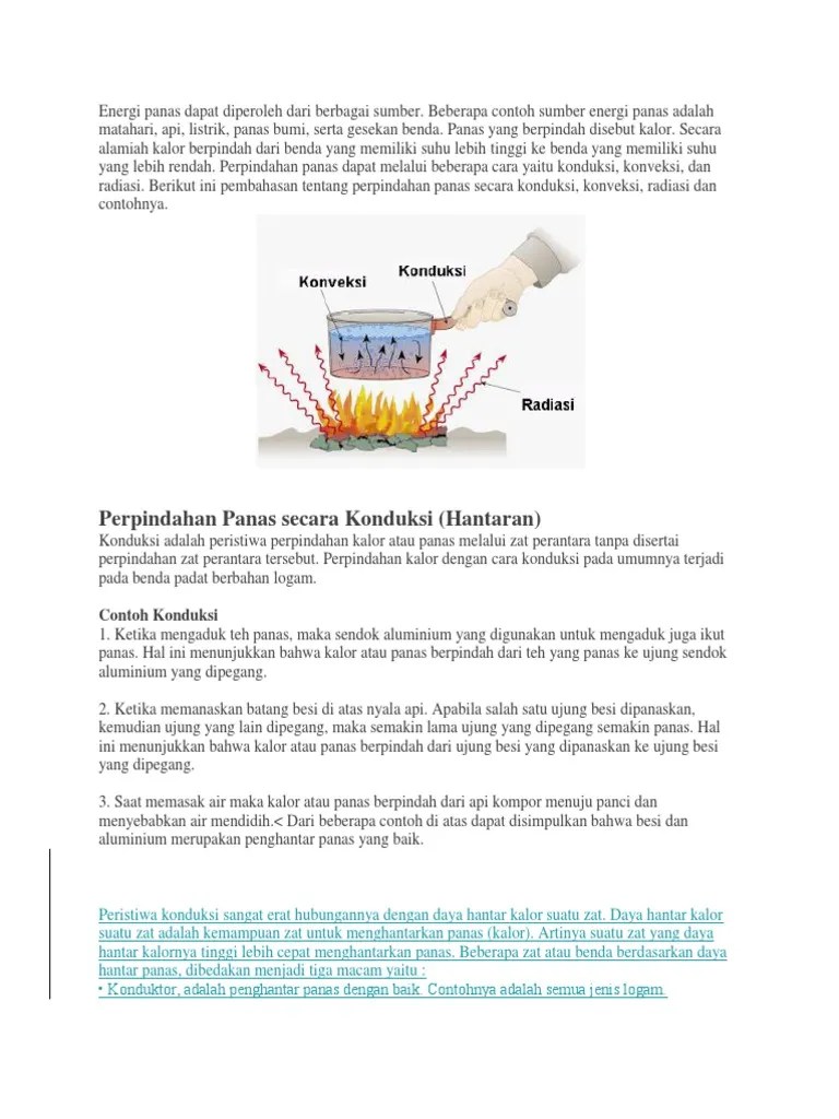 Contoh Peristiwa Konduksi Dalam Kehidupan Sehari Hari Temukan Contoh