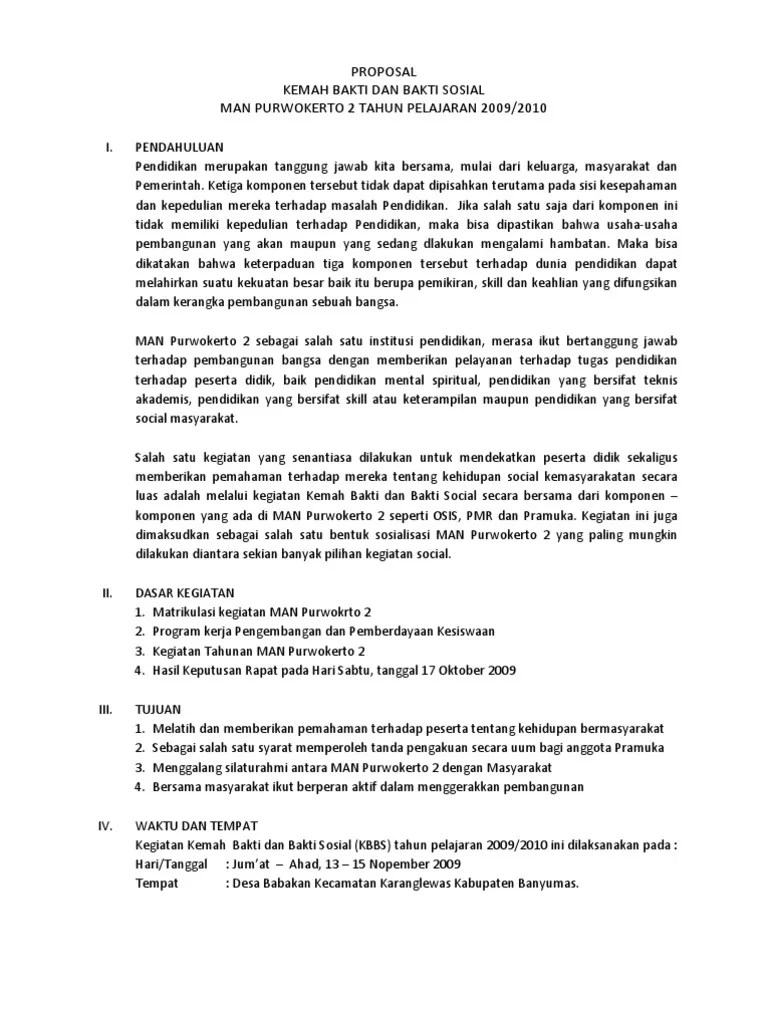 Contoh Proposal Kegiatan Sosial - Mosaicone