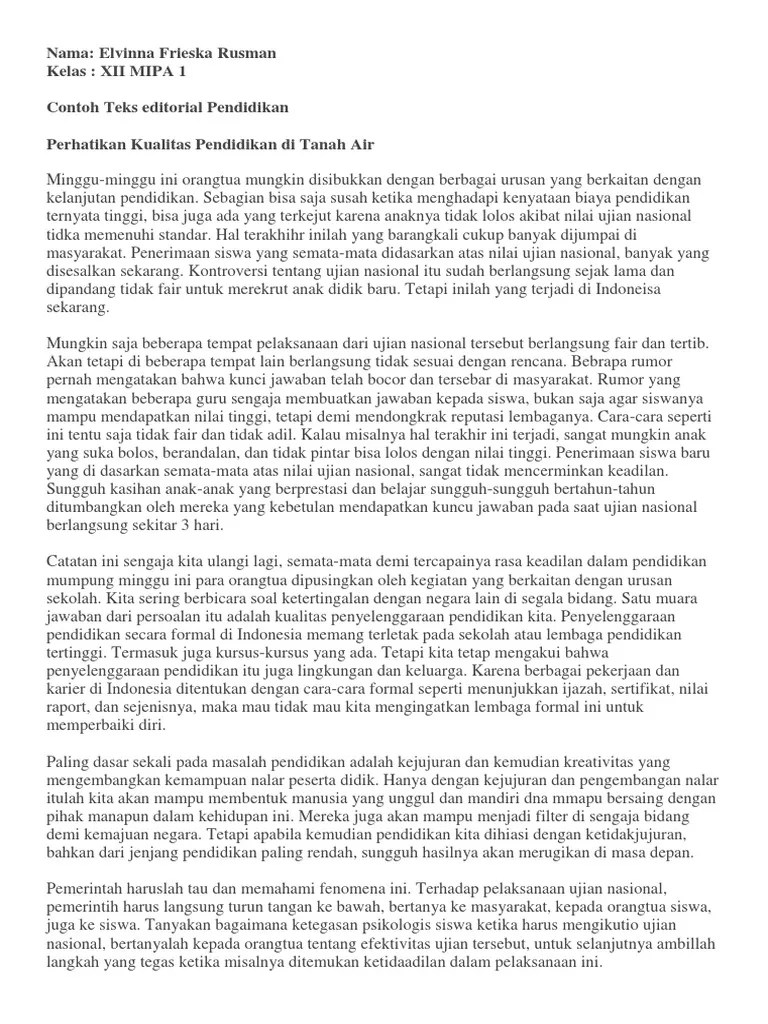 Contoh Teks editorial Pendidikan.docx
