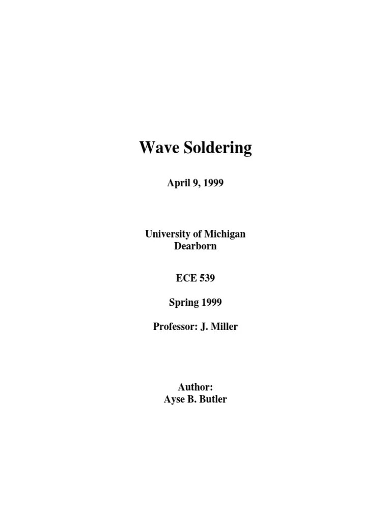 Wave Soldering PDF Printed Circuit Board Soldering