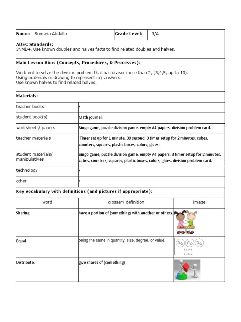 math lesson plan 4 Lesson Plan Physics & Mathematics