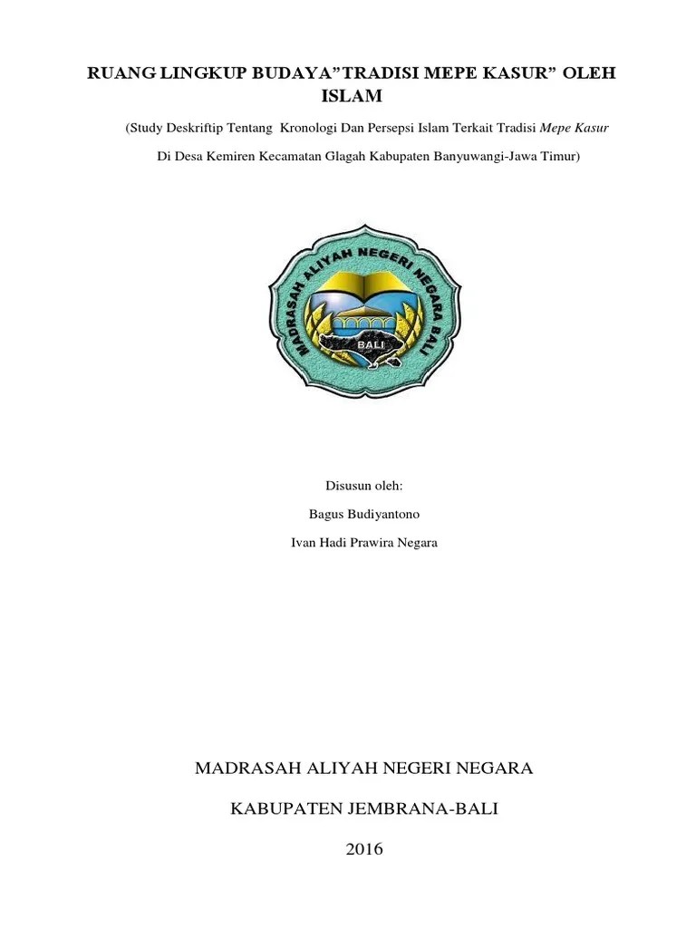 Karya Tulis Ilmiah Tentang Kebudayaan | PDF
