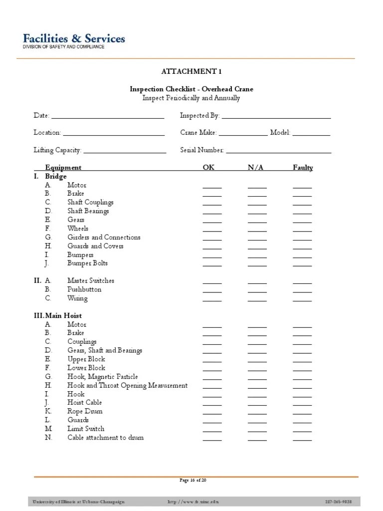 inspectionchecklistoverheadcrane.pdf Crane (Machine