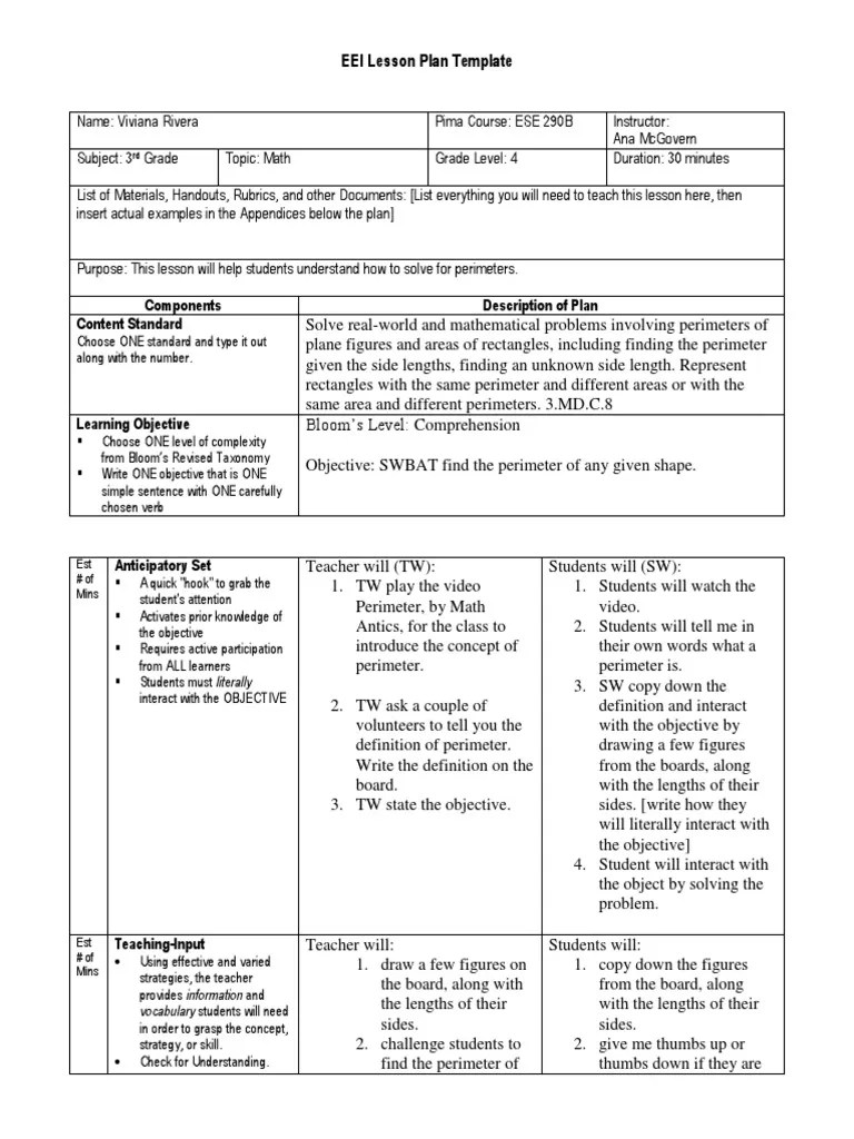 final draft m2a1 lesson plan Lesson Plan Educational Assessment