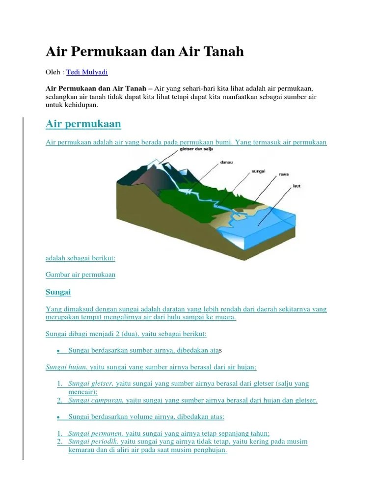 Air Permukaan Dan Air Tanah | PDF