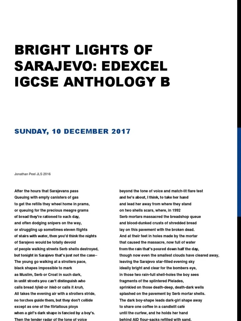 Bright Lights of Sarajevo (1) Poetry Fiction & Literature