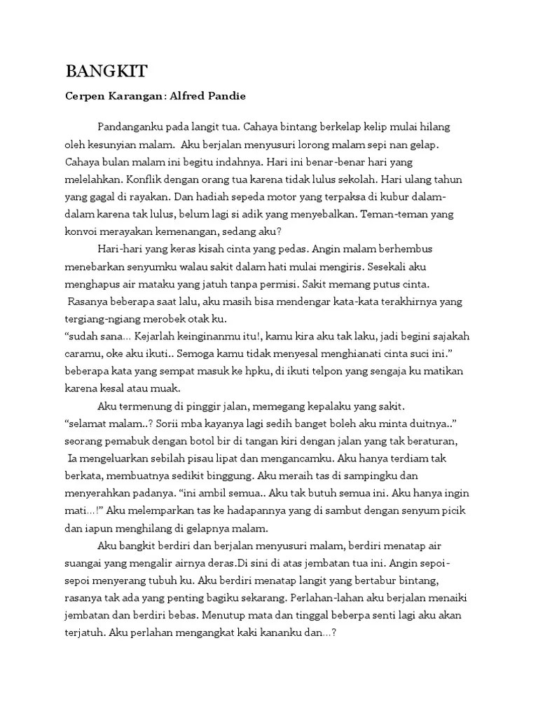 4 Contoh Cerpen Beserta Unsur Intrinsik PDF