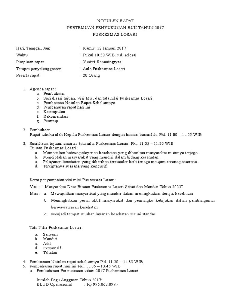 NOTULEN RAPAT