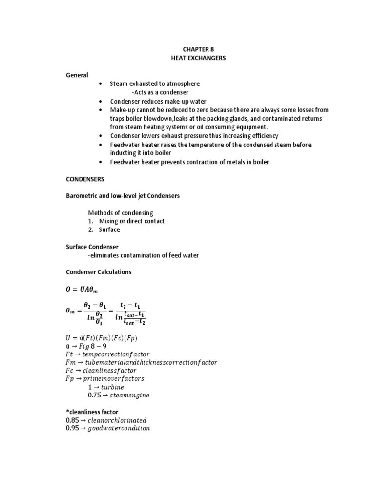 Steam Problem Set PDF Heat Exchanger Boiler