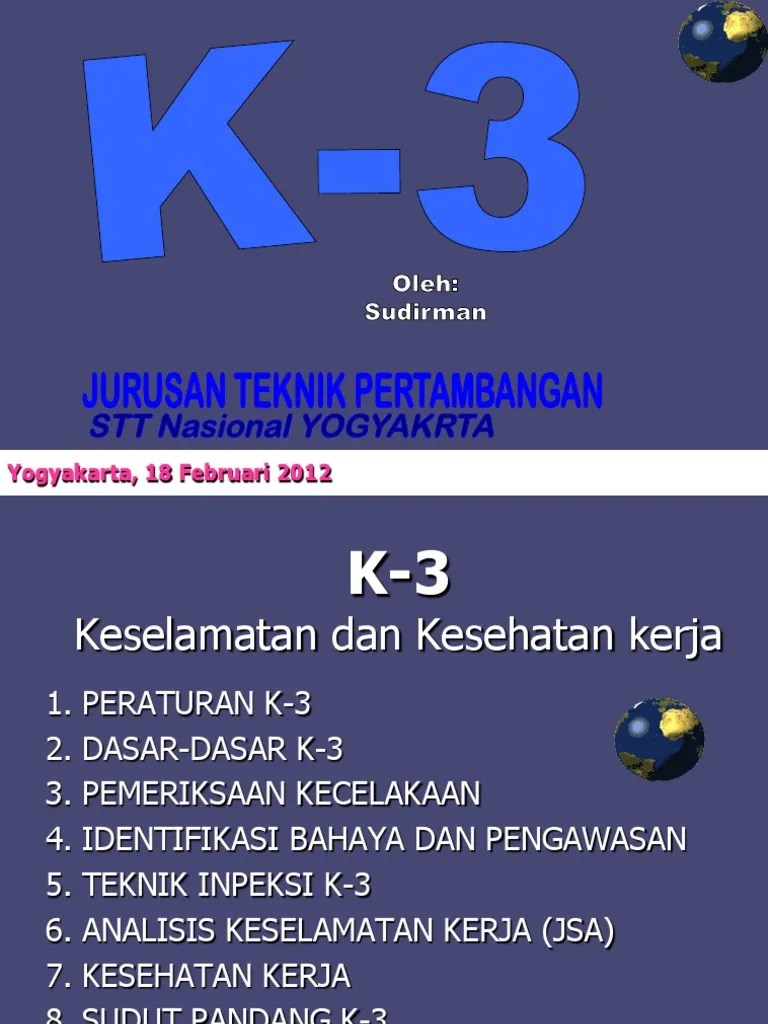 Materi k3 Kuliah1