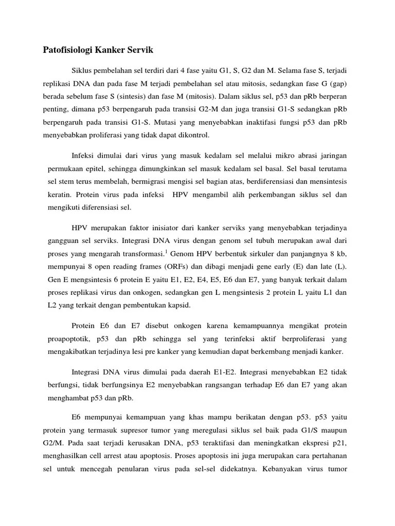Patofisiologi Kanker Servik PDF